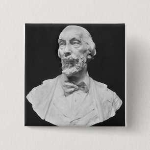 Bóton Quadrado 5.08cm Busto de Auguste Vacquerie