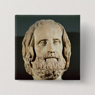 Bóton Quadrado 5.08cm Busto de Euripides