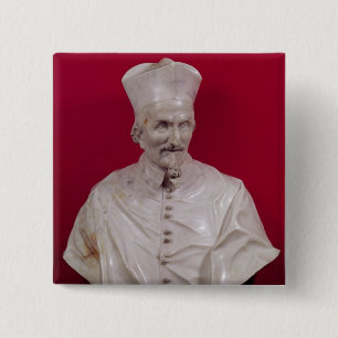 Bóton Quadrado 5.08cm Busto de Francesco cardinal Barberini