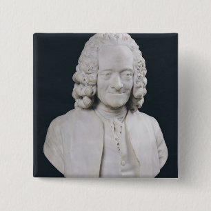 Bóton Quadrado 5.08cm Busto de Francois Marie Arouet de Voltaire 1778