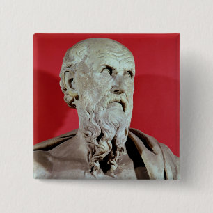 Bóton Quadrado 5.08cm Busto de Hesiod