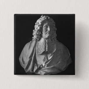Bóton Quadrado 5.08cm Busto de Jean-Baptiste Colbert de Torcy