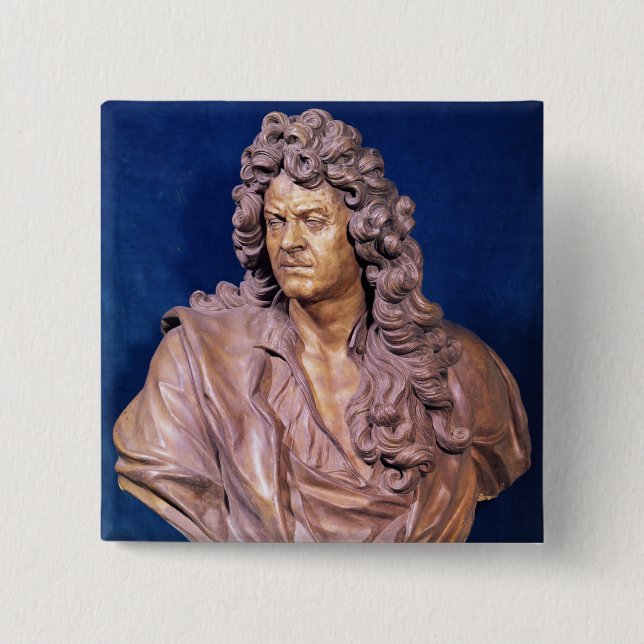 Bóton Quadrado 5.08cm Busto de Jean Baptiste Lully (Frente)