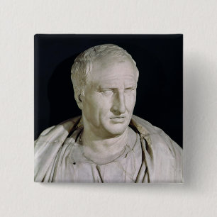 Bóton Quadrado 5.08cm Busto de Marcus Tullius Cicero