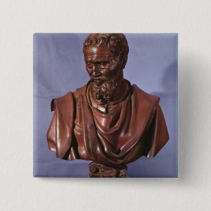 Bóton Quadrado 5.08cm Busto de Michelangelo Buonarroti