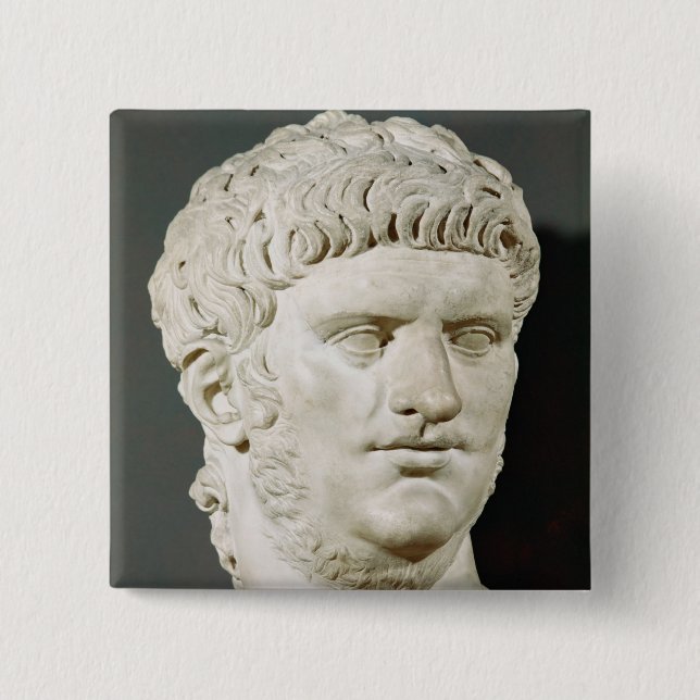 Bóton Quadrado 5.08cm Busto de Nero (Frente)