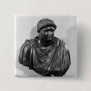 Bóton Quadrado 5.08cm Busto de Nero, cópia de um original