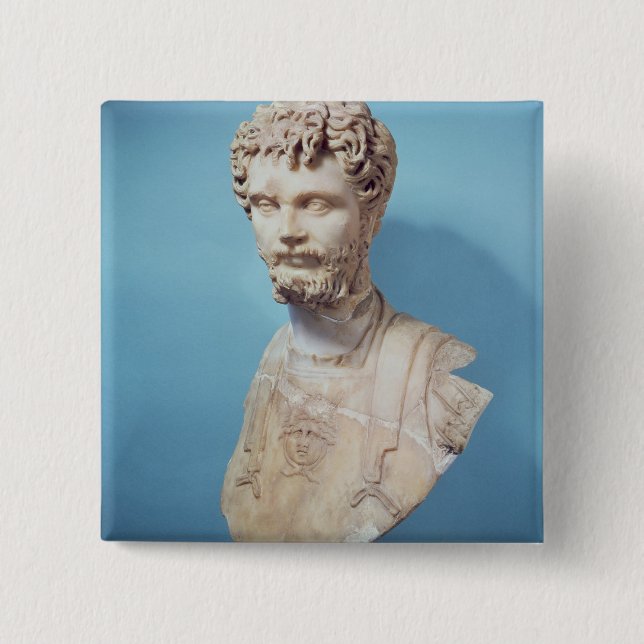 Bóton Quadrado 5.08cm Busto de Septimus Severus (Frente)