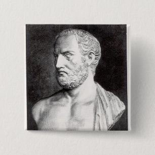 Bóton Quadrado 5.08cm Busto de Thucydides, gravado por Barbant