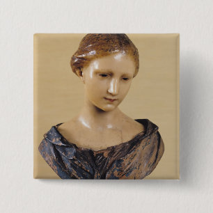 Bóton Quadrado 5.08cm Busto de uma mulher