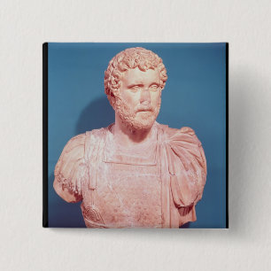 Bóton Quadrado 5.08cm Busto do imperador Antoninus Pius