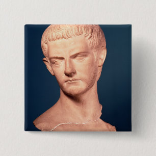Bóton Quadrado 5.08cm Busto do imperador Caligula de Thrace, ANÚNCIO