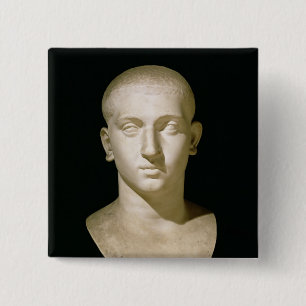 Bóton Quadrado 5.08cm Busto do retrato do imperador Severus Alexander