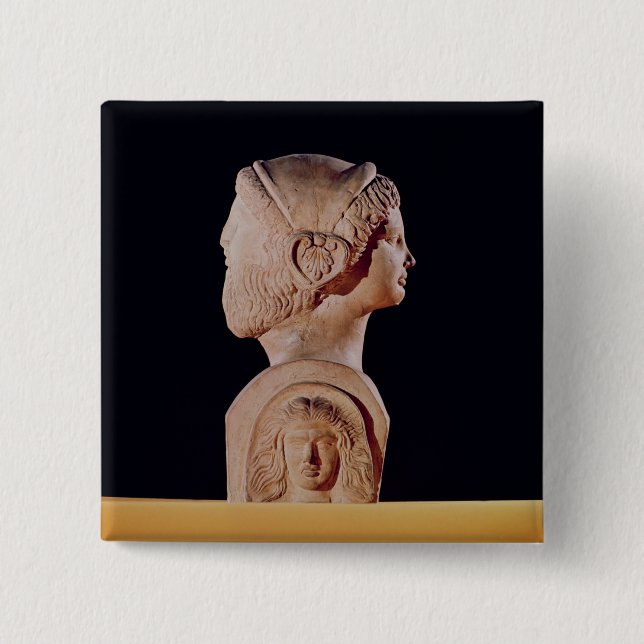 Bóton Quadrado 5.08cm busto Dobro-dirigido (Frente)