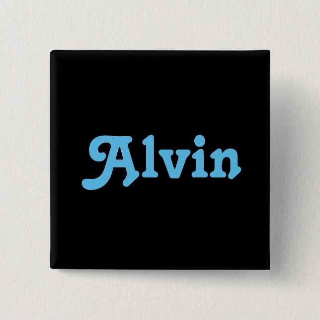Bóton Quadrado 5.08cm Button Alvin (Frente)