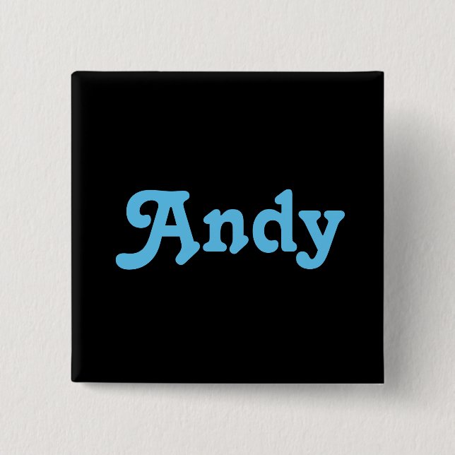 Bóton Quadrado 5.08cm Button Andy (Frente)