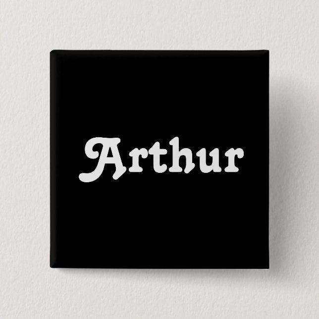 Bóton Quadrado 5.08cm Button Arthur (Frente)