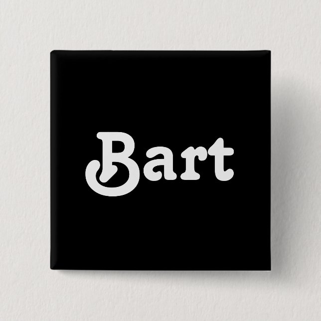 Bóton Quadrado 5.08cm Button Bart (Frente)