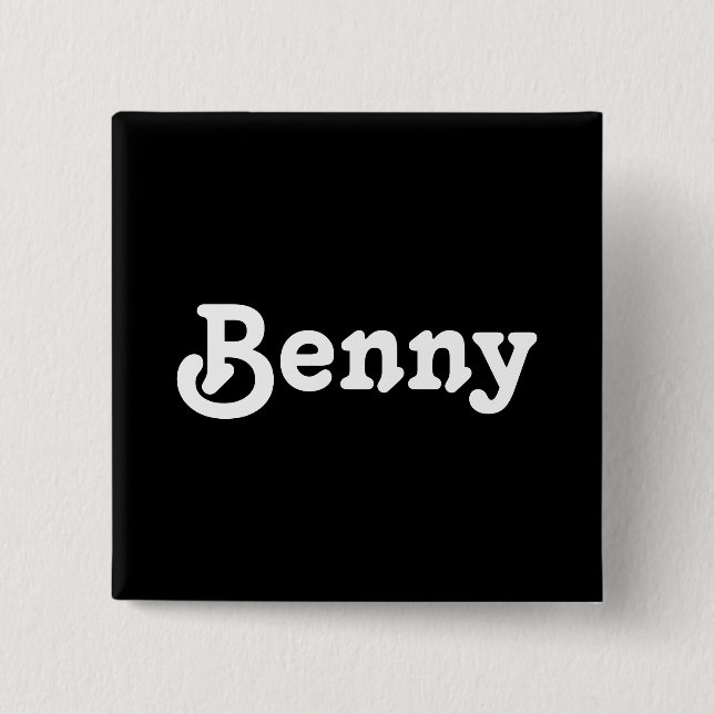 Bóton Quadrado 5.08cm Button Benny (Frente)