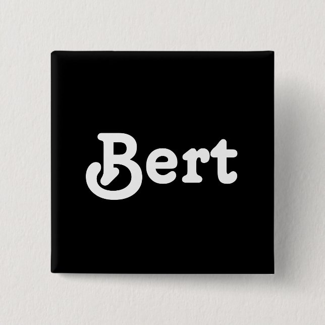 Bóton Quadrado 5.08cm Button Bert (Frente)