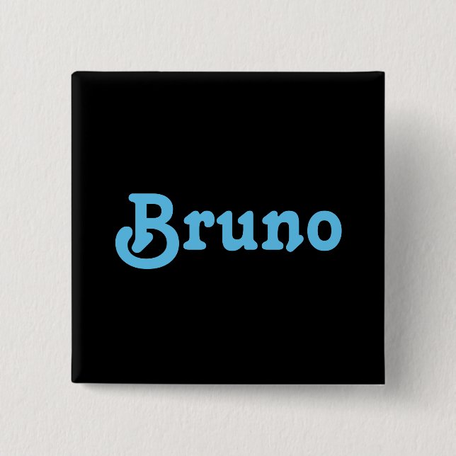 Bóton Quadrado 5.08cm Button Bruno (Frente)