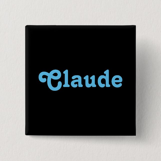 Bóton Quadrado 5.08cm Button Claude (Frente)