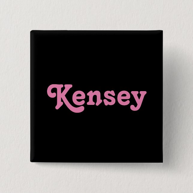 Bóton Quadrado 5.08cm Button Kensey (Frente)