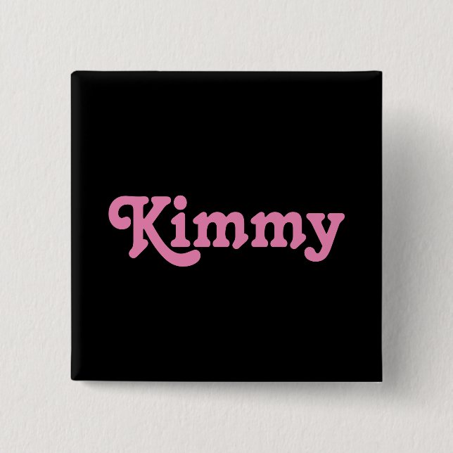 Bóton Quadrado 5.08cm Button Kimmy (Frente)