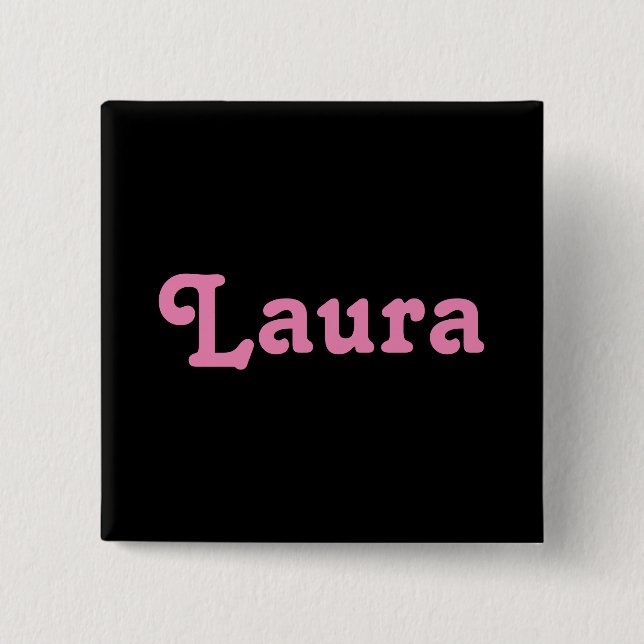 Bóton Quadrado 5.08cm Button Laura (Frente)
