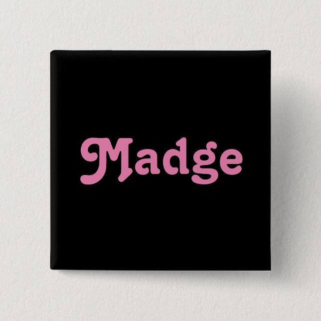 Bóton Quadrado 5.08cm Button Madge (Frente)