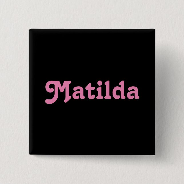 Bóton Quadrado 5.08cm Button Matilda (Frente)