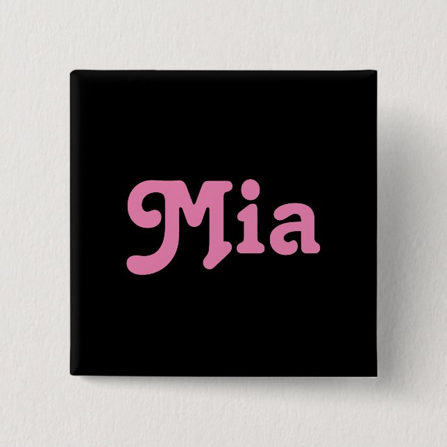 Bóton Quadrado 5.08cm Button Mia (Frente)