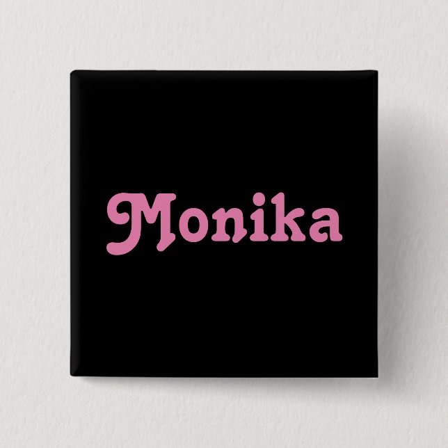 Bóton Quadrado 5.08cm Button Monika (Frente)