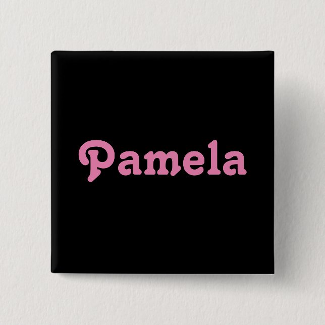 Bóton Quadrado 5.08cm Button Pamela (Frente)