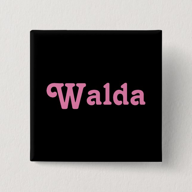 Bóton Quadrado 5.08cm Button Walda (Frente)