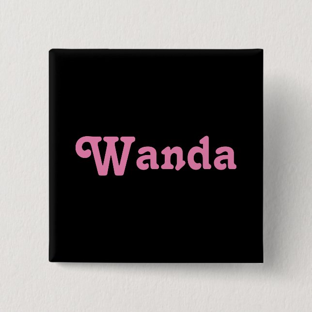 Bóton Quadrado 5.08cm Button Wanda (Frente)