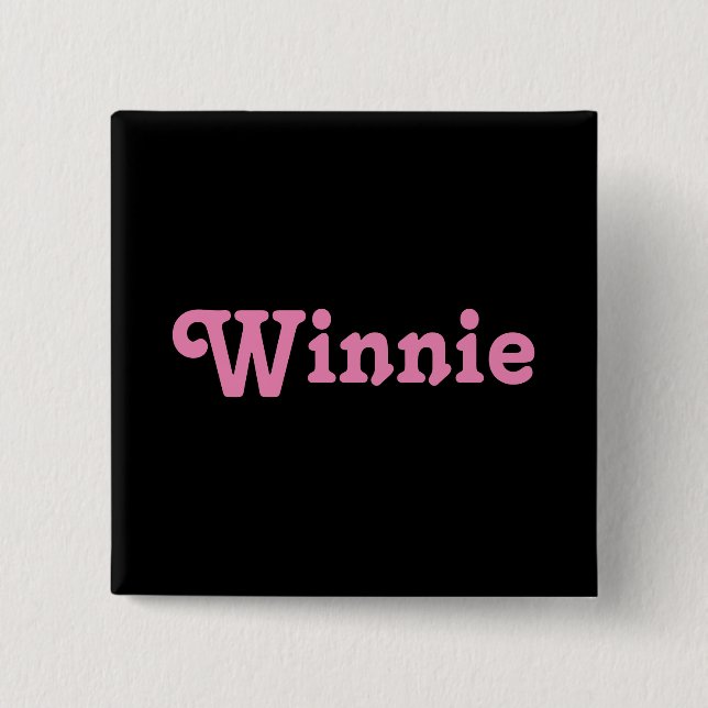 Bóton Quadrado 5.08cm Button Winnie (Frente)