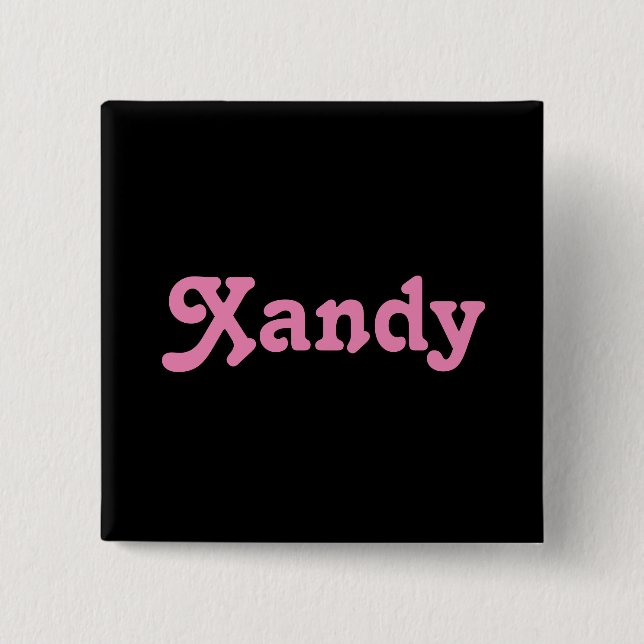 Bóton Quadrado 5.08cm Button Xandy (Frente)