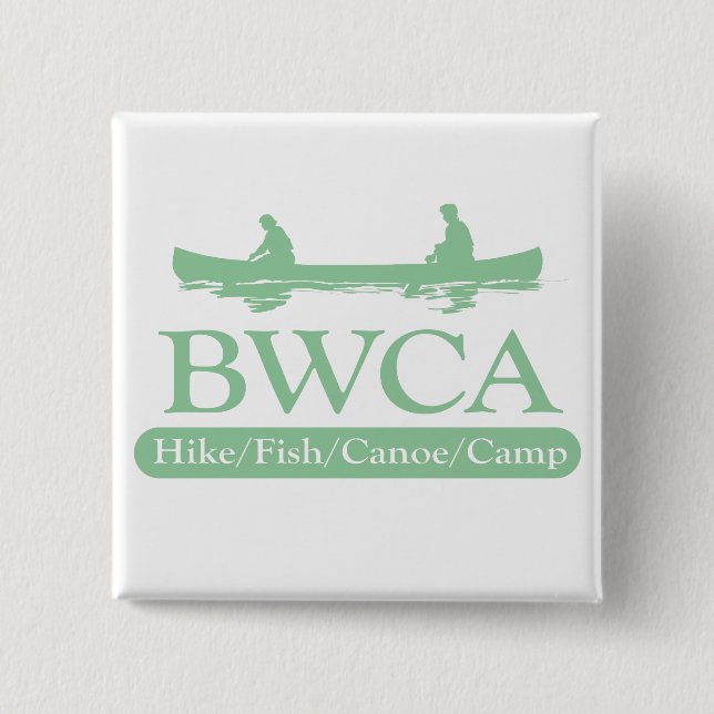 Bóton Quadrado 5.08cm BWCA / Campo de canoa de peixe de Hike (Frente)