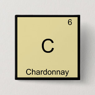 Bóton Quadrado 5.08cm C - Camiseta Símbolo do Elemento Química Engraçada