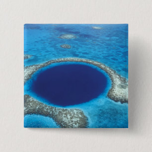 Bóton Quadrado 5.08cm CA, Belize. Vista aérea do Blue Hole (diâmetro