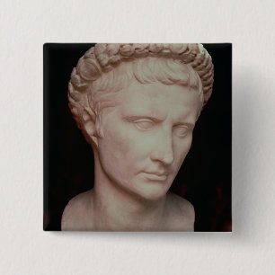 Bóton Quadrado 5.08cm Cabeça de Caesar Augustus