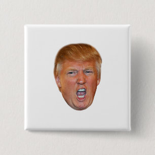 Bóton Quadrado 5.08cm Cabeça de flutuação de Donald Trump