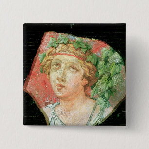 Bóton Quadrado 5.08cm Cabeça de um bacchante
