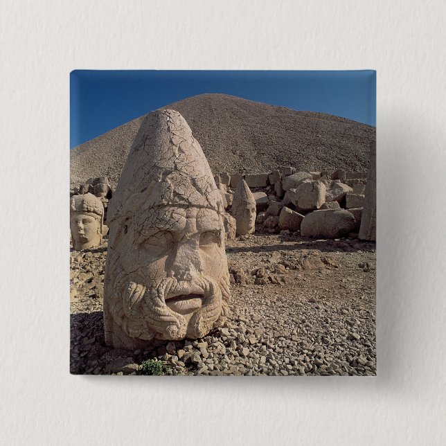 Bóton Quadrado 5.08cm Cabeça de Zeus-Oromandes (Frente)