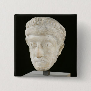Bóton Quadrado 5.08cm Cabeça do imperador Theodosius II