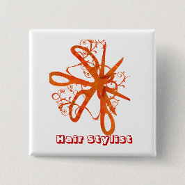 Bóton Quadrado 5.08cm Cabelo de Tesoura Salões CabeloStylist