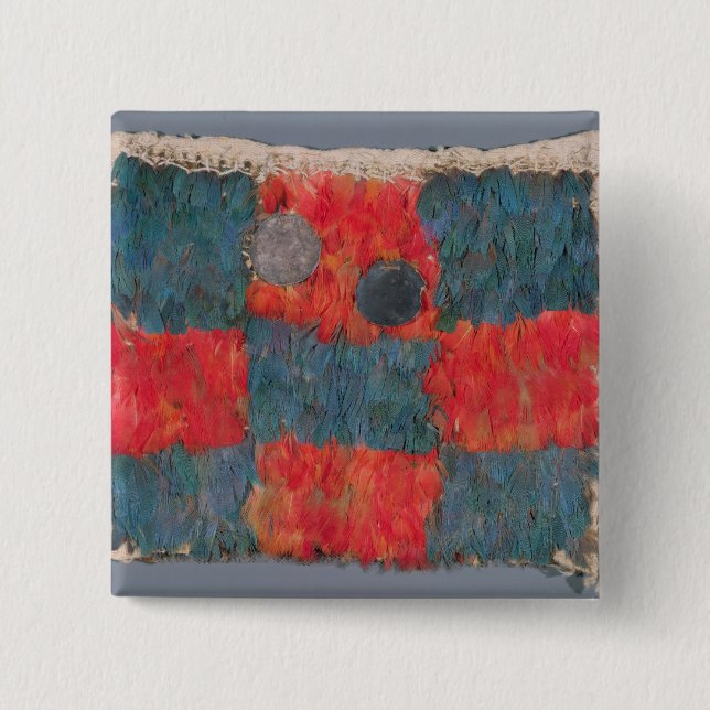 Bóton Quadrado 5.08cm Cabo emplumado (Frente)