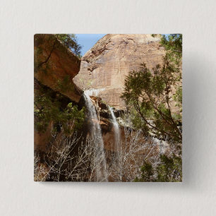 Bóton Quadrado 5.08cm Cachoeira do Emerald Pool I do Zion National Park