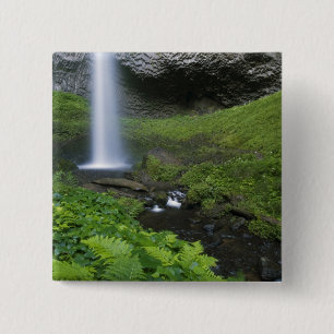 Bóton Quadrado 5.08cm Cachoeira Latourell, Desfiladeiro do Rio Columbia,